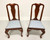 SOLD -  HENKEL HARRIS 109S 24 Solid Wild Black Cherry Queen Anne Dining Side Chairs - Pair A