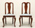 SOLD -  HENKEL HARRIS 109S 24 Solid Wild Black Cherry Queen Anne Dining Side Chairs - Pair A