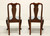 SOLD -  HENKEL HARRIS 109S 24 Solid Wild Black Cherry Queen Anne Dining Side Chairs - Pair A