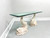 1980's Dolphin Shaped Painted Resin Beveled Glass Top Console Sofa Table