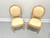 1980's Carved Whitewashed Wood Boho Rope Twist Dining Side Chairs - Pair A