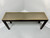 HENREDON 1980's Oak and Brass Mirror Top Contemporary Console Sofa Table