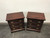 SOLD OUT - CRAFTIQUE Solid Mahogany Three-Drawer Nightstands - Pair