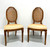 DREXEL HERITAGE Walnut & Cane French Provincial Louis XVI Dining Side Chairs - Pair B