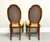 DREXEL HERITAGE Walnut & Cane French Provincial Louis XVI Dining Side Chairs - Pair B