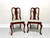 SOLD -  HENKEL HARRIS 105S 24 Solid Wild Black Cherry Queen Anne Dining Side Chairs - Pair A