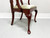 HENKEL HARRIS 105A 24 Solid Wild Black Cherry Queen Anne Dining Armchairs - Pair