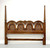 DREXEL Burl Oak Caned Mediterranean Style Two Post King Size Headboard