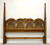 DREXEL Burl Oak Caned Mediterranean Style Two Post King Size Headboard