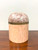 KINDER-HARRIS DARA 1980's Pink Tessellated Stone Round Box wth Dome Lid