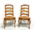SOLD - Late 20th Century Distressed French Country Dining Side Chairs w/ Rush Seats - Pair B
