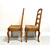 SOLD - Late 20th Century Distressed French Country Dining Side Chairs w/ Rush Seats - Pair B