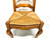 SOLD - Late 20th Century Distressed French Country Dining Side Chairs w/ Rush Seats - Pair B