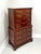 LEXINGTON Banded Mahogany Chippendale Chest on Chest