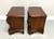 CENTURY Cardella Collection Cherry Italian Provincial Bombe Two-Drawer Nightstands - Pair