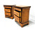 Early 20th Century Biedermeier Style Marquetry Nightstands Bedside Chests - Pair