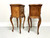 SOLD - Antique Early 20th Century Carved Chestnut French Country Louis XV Commodes / Nightstands - Pair