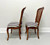 SOLD - CENTURY Chardeau Collection Cherry Caned French Provincial Dining Side Chairs - Pair A