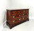 SOLD - DIXIE Banded Mahogany Chippendale Style Triple Dresser