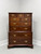 CRAFTIQUE Solid Mahogany Chippendale Style Chest on Chest with Ogee Feet