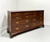 SOLD -  CRAFTIQUE Solid Mahogany Chippendale Style Ten-Drawer Triple Dresser w/ Ogee Feet