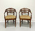 Mid 20th Century Maple French Country Barrel Chairs - Pair