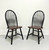 Late 20th Century Distressed Black Windsor Side Chairs - Pair B