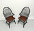 Late 20th Century Distressed Black Windsor Armchairs - Pair