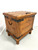 Vintage 20th Century Wood & Metal Rustic Storage Trunk Accent Table