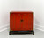 SOLD - THOMASVILLE Red & Black Lacquered Asian Campaign Style Console Cabinet