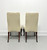 Late 20th Century Mahogany Frame French Provincial Parsons Chairs - Pair