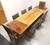 Antique 19th Century Fruitwood French Provincial Drawtop Dining Table + 8 Chairs