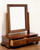 CRAFTIQUE Solid Mahogany Chippendale Cheval Two-Drawer Dressing Table Mirror