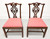 SOLD  - BAKER Historic Charleston Mahogany Chippendale Straight Leg Dining Side Chairs - Pair B