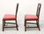 SOLD  - BAKER Historic Charleston Mahogany Chippendale Straight Leg Dining Side Chairs - Pair A