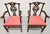 SOLD  - BAKER Historic Charleston Mahogany Chippendale Straight Leg Dining Armchairs - Pair
