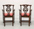 SOLD  - BAKER Historic Charleston Mahogany Chippendale Straight Leg Dining Armchairs - Pair