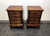 SOLD OUT - CONTINENTAL FURNITURE CO Solid Mahogany Queen Anne Style Nightstands - Pair