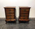 SOLD OUT - CONTINENTAL FURNITURE CO Solid Mahogany Queen Anne Style Nightstands - Pair