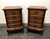 SOLD OUT - CONTINENTAL FURNITURE CO Solid Mahogany Queen Anne Style Nightstands - Pair