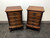 SOLD OUT - CONTINENTAL FURNITURE CO Solid Mahogany Queen Anne Style Nightstands - Pair