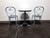 SOLD OUT - Powder Blue Cast Metal Ice Cream Bistro Set - Marble Top Table & Pair of Chairs