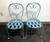 SOLD OUT - Powder Blue Cast Metal Ice Cream Bistro Set - Marble Top Table & Pair of Chairs