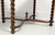SOLD - THEODORE ALEXANDER Essential Inlaid Walnut Acacia William & Mary Style Leather Top Game Table
