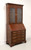 SOLD - HENKEL HARRIS 6001/6003 29 Solid Mahogany Chippendale Secretary Desk with Lighted Glass Bookcase