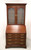 SOLD - HENKEL HARRIS 6001/6003 29 Solid Mahogany Chippendale Secretary Desk with Lighted Glass Bookcase