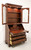 SOLD - HENKEL HARRIS 6001/6003 29 Solid Mahogany Chippendale Secretary Desk with Lighted Glass Bookcase