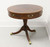SOLD - BAKER Banded Mahogany Federal Style Two-Drawer Pedestal Drum Table