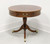SOLD - BAKER Banded Mahogany Federal Style Two-Drawer Pedestal Drum Table
