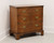 SOLD - Antique 1880's French Banded Burl Walnut Chippendale Two-Over-Two Drawer Bachelor Chest